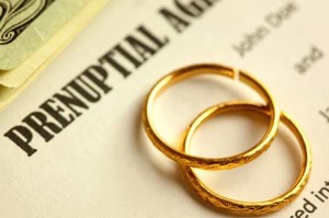 Rings with Prenuptial Agreement